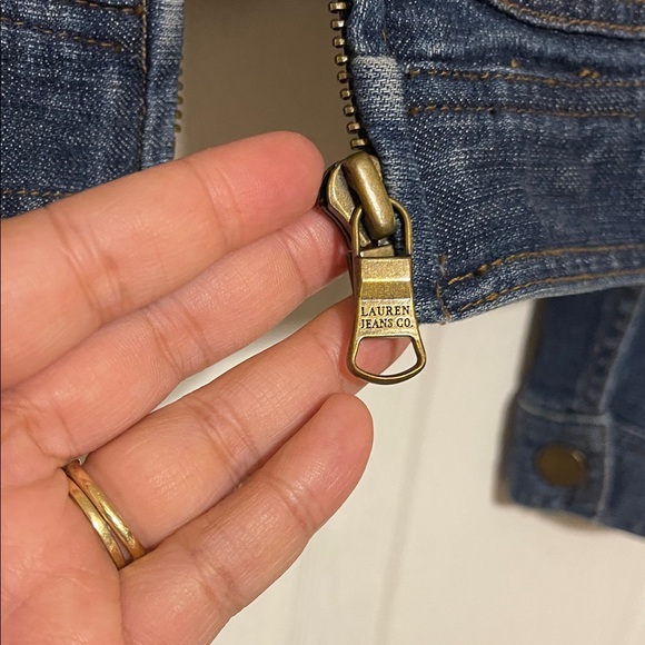 Ralph Lauren Dark Blue Denim Zippered Jacket - Picture 5 of 8